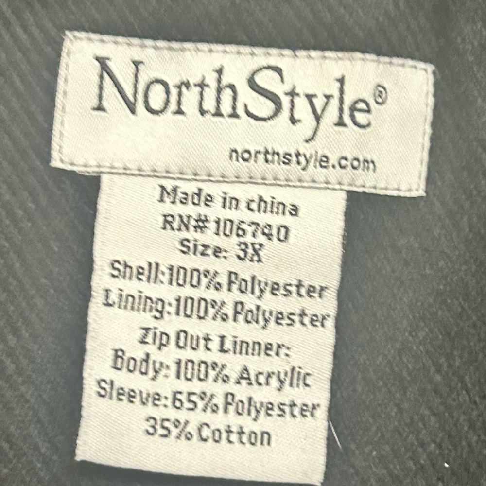 NorthStyle, Two-Tone, detachable lined,rain jacket, NWOT, size 3X - Picture 6 of 7